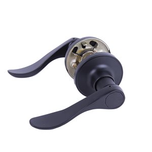 DOOR LOCK LEVER PASSAGE BLACK CURVED HANDLE 100109