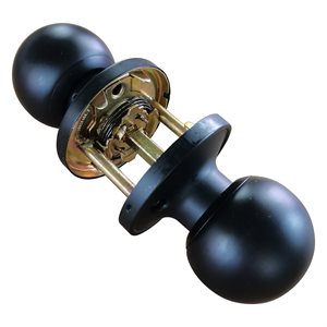 DOOR LOCK KNOB PASSAGE BLACK 100215