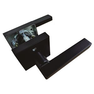 DOOR LOCK SQUARE LEVER PASSAGE MATTED BLACK 100217