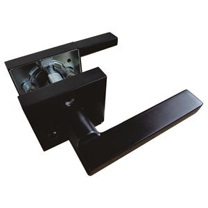 DOOR LOCK SQUARE LEVER PRIVACY MATTE BLACK 100317