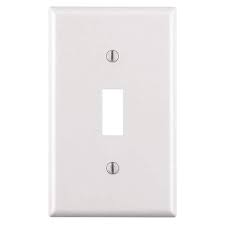 TOGGLE SWITCH COVER PLATE WHITE 1,2,3 GANG