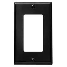 SWITCH COVER PLATE BLACK DECORA 1,2,3,4 GANG