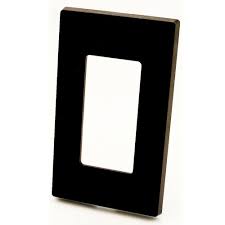 SCREWLESS SWITCH COVER PLATE DECORA BLACK 1,2,3,4 GANG
