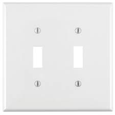 TOGGLE SWITCH COVER PLATE WHITE 1,2,3 GANG