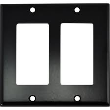 SWITCH COVER PLATE BLACK DECORA 1,2,3,4 GANG