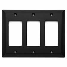 SWITCH COVER PLATE BLACK DECORA 1,2,3,4 GANG