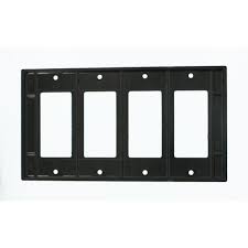 SWITCH COVER PLATE BLACK DECORA 1,2,3,4 GANG