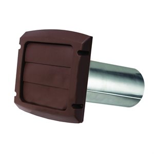 LPVB4BZ LOUVERED VENT BROWN 4" WITH PIPE