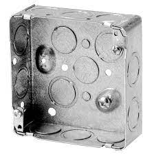 52151-K SQUARE SHALLOW METAL BOX 11/2 DEEP