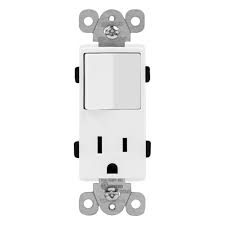 TR7730W-SP-L1107W-15A WH COMBINATION SWITCH WITH RECEPTACLE