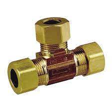 BRASS COMPRESSION TEE 1/4", 3/8", 5/8"