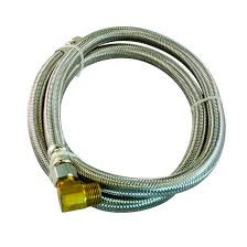 SS DISHWASHER HOSE 3/8COMP X 3/8COMP. 4FT---8FT LONG