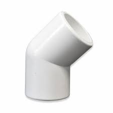 PVC ELBOW 45 DEG SCH 40 WHITE SOC X SOC
