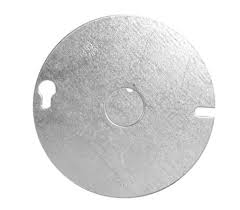 54C6 OCTAGON BLANK COVER PLATE METAL 4"