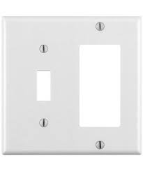 TOGGLE SWITCH COVER PLATE WHITE 1,2,3 GANG