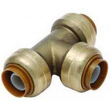 PUSH-FIT EQUAL TEE 1/2", 3/4" &1"