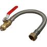 SS PUSH-FIT FLEX WATER HEATER 1/2"P.F. VALVE X 3/4" FIP X18" HOSE100052