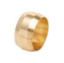 BRASS COMPRESSION SLEEVE 1/4,5/16,3/8,1/2,5/8 & 7/8INCH