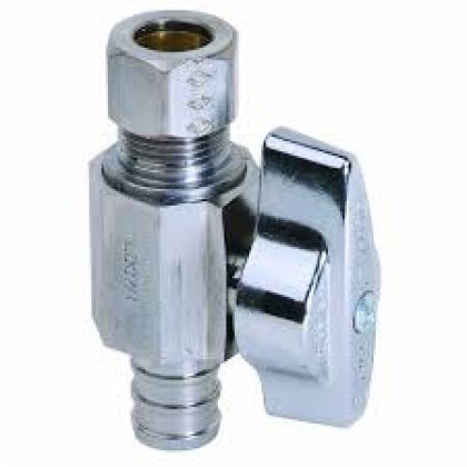 PEX 1/4 TURN STRAIGHT VALVE 1/2"PEX X 3/8"OD