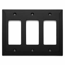 SWITCH COVER PLATE BLACK DECORA 1,2,3,4 GANG