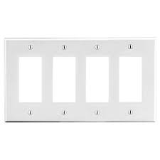 SWITCH COVER PLATE WHITE DEOCARA BLANK,1,2,3,4,5 GANG.