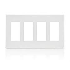 SCREWLESS SWITCH COVER PLATE DECORA WHITE 1,2,3,4 GANG.