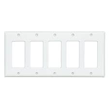 SWITCH COVER PLATE WHITE DEOCARA BLANK,1,2,3,4,5 GANG.