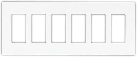 SCREWLESS SWITCH COVER PLATE DECORA WHITE 1,2,3,4,5,6 GANG.