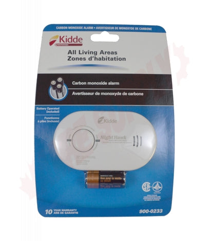 900-0233 CARBON MONOXIDE ALARM BATTERY OPERATED KIDDE