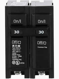 CIRCUIT BREAKER 30 AMPS BR230  DOUBLE POLE EATON