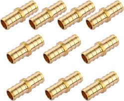 BRASS PEX COUPLING LF 1/2 X 10