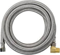 SS DISHWASHER HOSE 3/8COMP X 3/8COMP. 4FT---8FT LONG