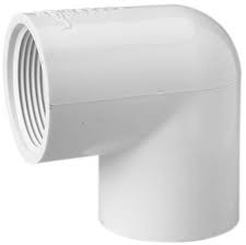 PVC ELBOW 90 DEG THREADED SCH 40 WHITE  FPIT X FPIT