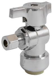 PUSH-FIT ANGLE SHUT OFF VALVE 3/8OD X 1/2 P.F 100046