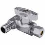 TEE VALVE 1/2PEX X1/2PEX X 1/4"