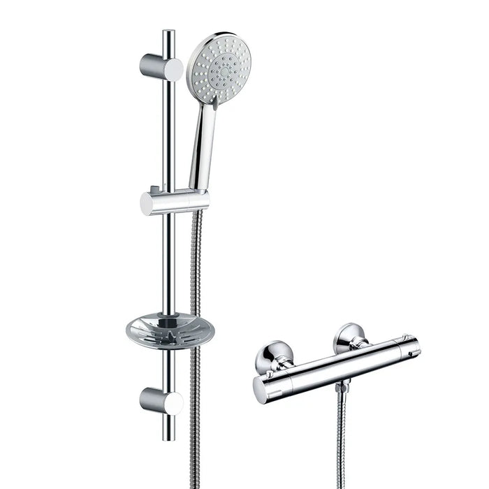 THERMOSTATIC SHOWER VALVE C/W HAND SHOWER SYSTEM CHROME